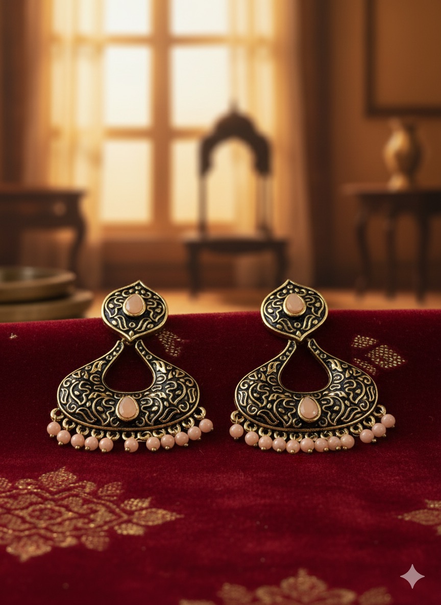 Royal Antique Gold-Toned Drop Earrings
